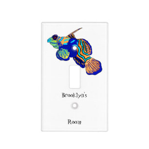 Mandarinfish cartoon illustration light switch cover
