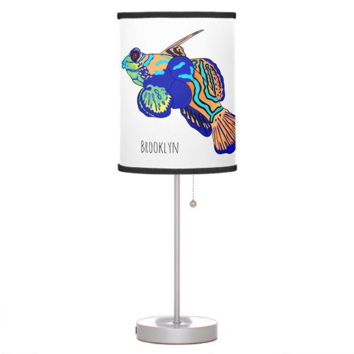 Mandarinfish cartoon illustration  table lamp