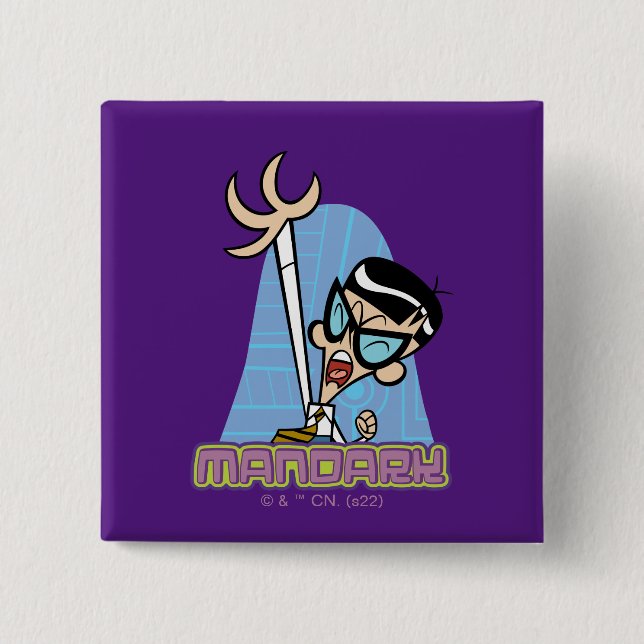 Mandark Character Name Graphic Button (Front)