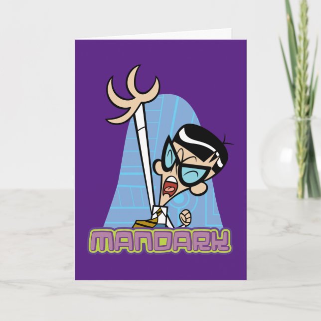 Mandark Character Name Graphic Card (Front)