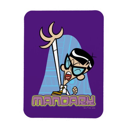 Mandark Character Name Graphic Magnet