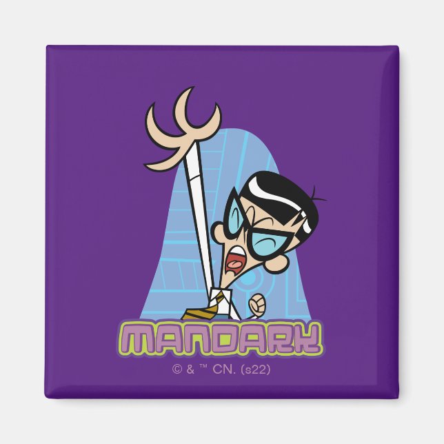Mandark Character Name Graphic Magnet (Front)