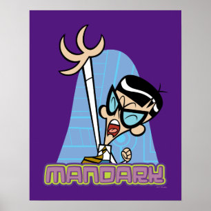 Mandark Character Name Graphic Poster