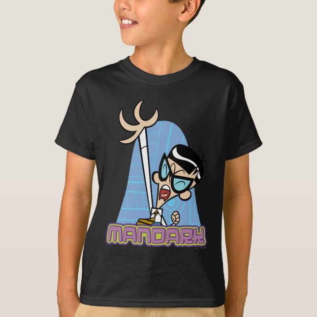 Mandark Character Name Graphic T-Shirt (Front)
