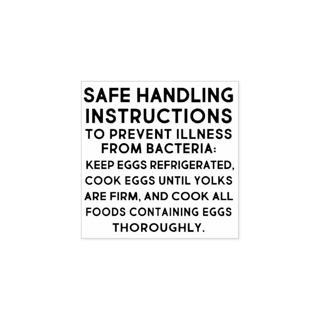 MANDATORY WARNING Egg Carton Stamp BOLD TEXT (Imprint)