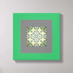 Mandela Abstract Original green and gray wall art 