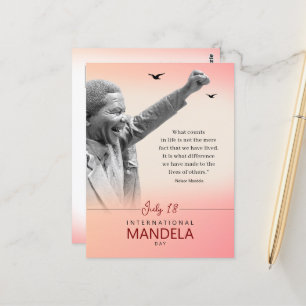 Mandela Day Quote Postcard Inspire & Personalize