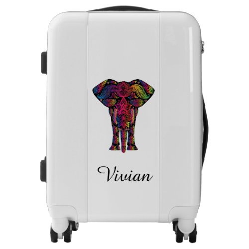 Mandela Elephant  Add Your Name Luggage