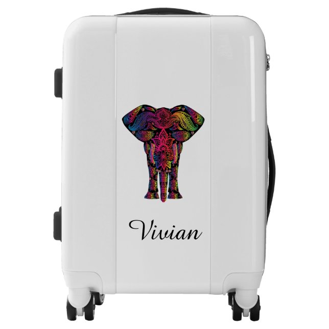 Mandela Elephant | Add Your Name Luggage (Front)