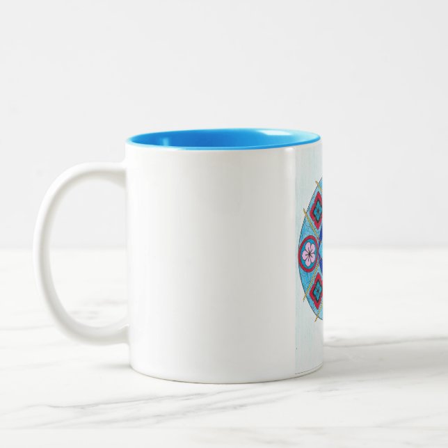 Mandela on a blue cup (Left)