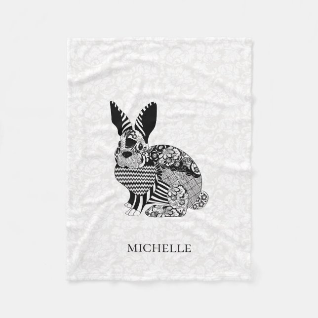 Mandela Rabbit Fleece Blanket (Front)