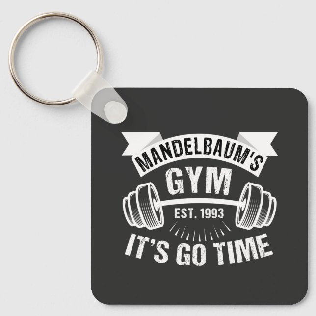 Mandelbaum’s Gym It’s Go Time Keychain (Front)