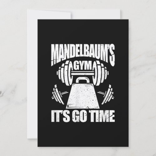 Mandelbaums Gym Funny Bodybuilding Gym Workout Gif Invitation