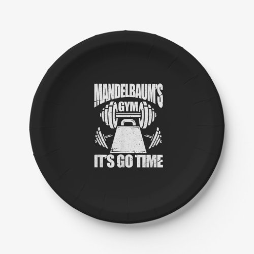 Mandelbaums Gym Funny Bodybuilding Gym Workout Paper Plates