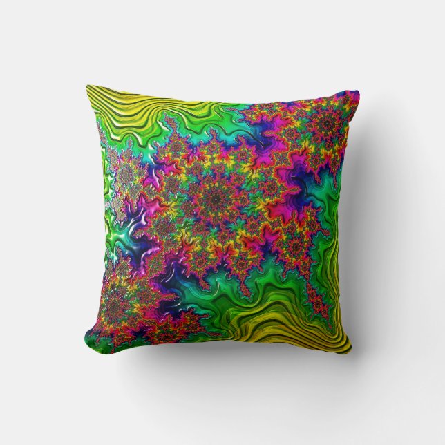 Mandelbrot Color Explosion Cushion (Front)