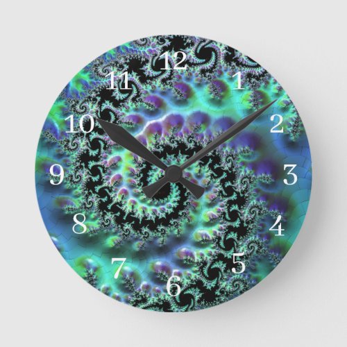 Mandelbrot Discovery Round Wall Clock