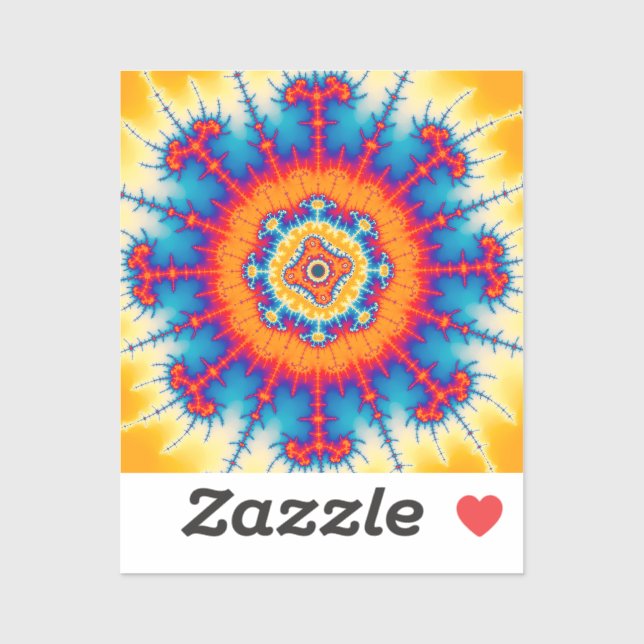 Mandelbrot Flower Burst Sticker (Sheet)