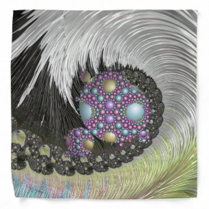 Mandelbrot Fractal Apollonian Sphere Purple Gold Bandana