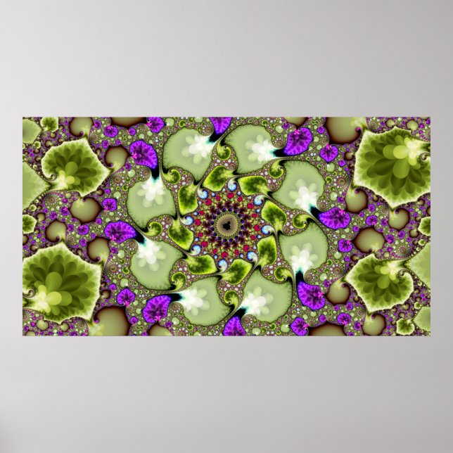 Mandelbrot Fractal Zoom Poster (Front)