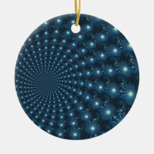 Mandelbrot Galaxy Christmas Digital Art Ceramic Ornament