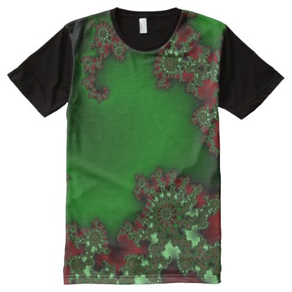 Mandelbrot Green All-Over-Print Shirt