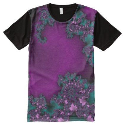 Mandelbrot Purple All-Over-Print T-Shirt