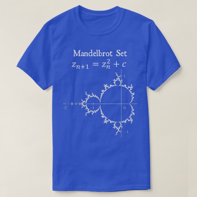 Mandelbrot Set Fractal Chaos Theory Math Physics D T-Shirt (Design Front)
