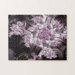 Mandelbrot Set Fractal Digital Art Pink & Black Jigsaw Puzzle<br><div class="desc">A stunning artwork of a Mandelbrot Set Fractal in shades of pink and black. This amazing type of art is acheived through complex mathmatical equations creating an infinity pattern. Whoever thought math could be so amazing! Mezmerizing and beautiful this piece of art would complement any bedroom or living room decor....</div>