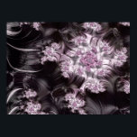 Mandelbrot Set Fractal Digital Art Pink & Black Poster<br><div class="desc">A stunning artwork of a Mandelbrot Set Fractal in shades of pink and black. This amazing type of art is acheived through complex mathmatical equations creating an infinity pattern. Whoever thought math could be so amazing! Mezmerizing and beautiful this piece of art would complement any bedroom or living room decor....</div>