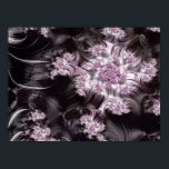 Mandelbrot Set Fractal Digital Art Pink & Black Poster<br><div class="desc">A stunning artwork of a Mandelbrot Set Fractal in shades of pink and black. This amazing type of art is acheived through complex mathmatical equations creating an infinity pattern. Whoever thought math could be so amazing! Mezmerizing and beautiful this piece of art would complement any bedroom or living room decor....</div>