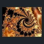 Mandelbrot Set Fractal Digital Art Toffee Poster<br><div class="desc">A stunning artwork of a Mandelbrot Set Fractal in shades of toffee and caramel. This amazing type of art is acheived through complex mathmatical equations creating an infinity pattern. Whoever thought math could be so amazing! Mesmerizing and beautiful this piece of art would complement any bedroom or living room decor....</div>
