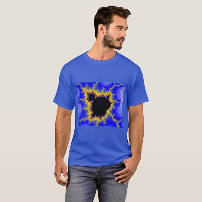 Mandelbrot Set Fractal Men's Basic Dark T-Shirt (Front Full)