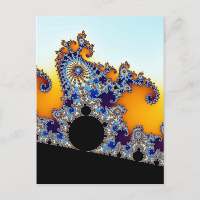 Mandelbrot Set Fractal Seahorse Postcard (Front)