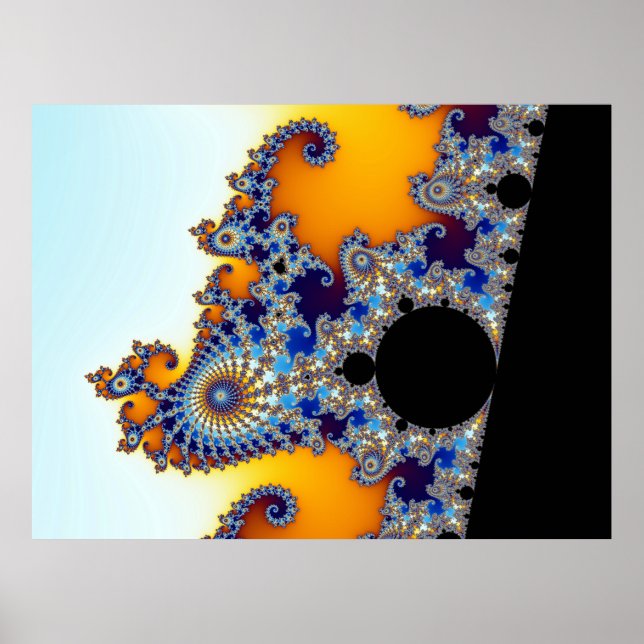 Mandelbrot Set Fractal Seahorse Poster (Front)