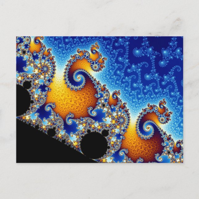 Mandelbrot Set Fractal Shape Postcard (Front)