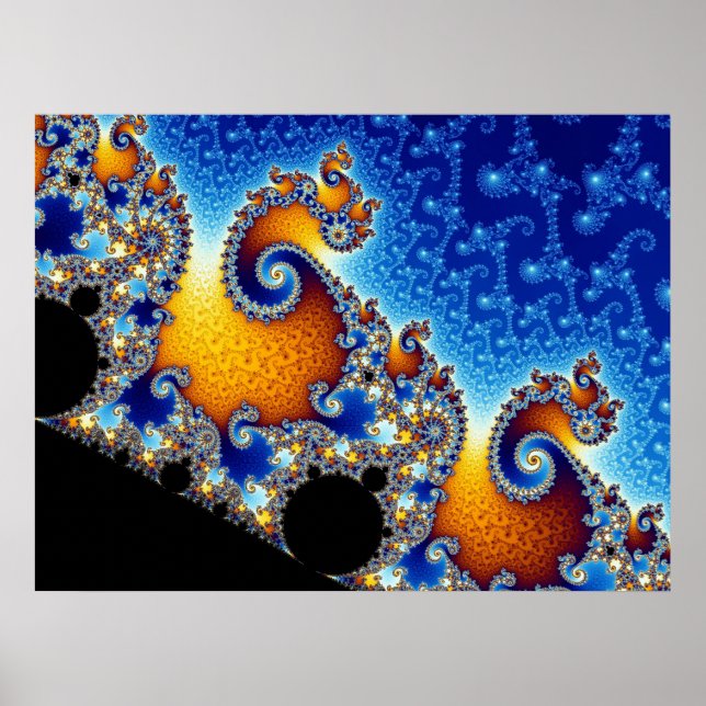 Mandelbrot  Set Fractal Shape Poster (Front)