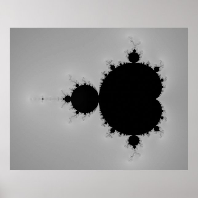 Mandelbrot Set Fractal Shape Poster (Front)