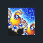 Mandelbrot Set Satellite Double Spiral Fractal Canvas Print<br><div class="desc">The Mandelbrot set is a mathematical set of points whose boundary is a distinctive and easily recognizable two-dimensional fractal shape. The set is closely related to Julia sets (which include similarly complex shapes) and is named after the mathematician Benoit Mandelbrot,  who studied and popularized it.</div>