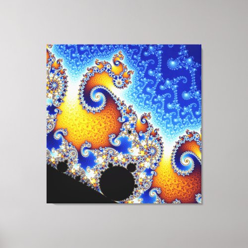 Mandelbrot Set Satellite Double Spiral Fractal Canvas Print