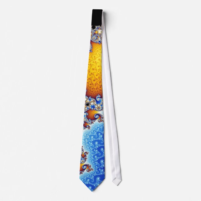 Mandelbrot Set Satellite Double Spiral Fractal Neck Tie (Front)