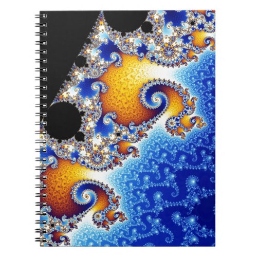 Mandelbrot Set Satellite Double Spiral Fractal Notebook