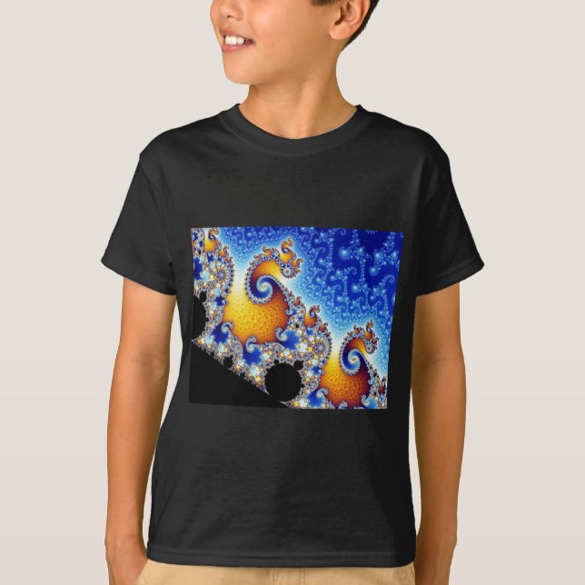 Mandelbrot Set Two-Dimensional Fractal Shape T-Shirt (Front)