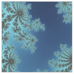 Mandelbrot Snowflake - baby blue fractal design Fabric