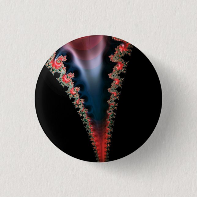 Mandelbrot Zip Badge Button (Front)