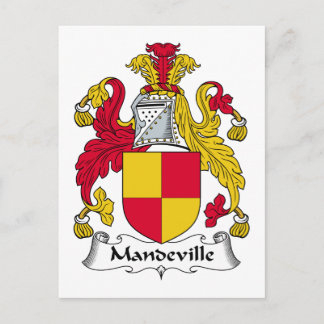 Mandeville Family Crest Postcard