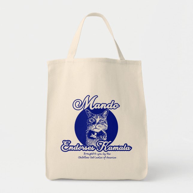 Mando Endorses Kamala Tote Bag (Front)