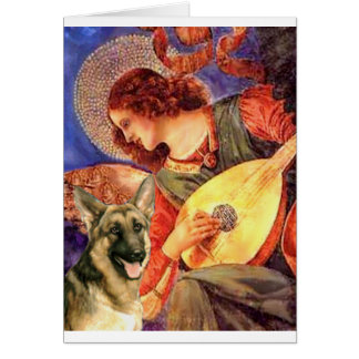 Mandolin Angel - German Shepherd 2 Cards