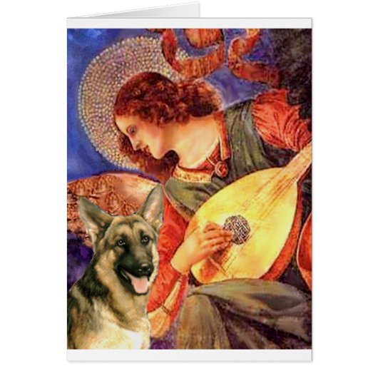 Mandolin Angel - German Shepherd 2 Cards (Front)