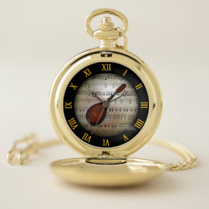 Mandolin ~ Background “The Musical Planet” * ~ Pocket Watch