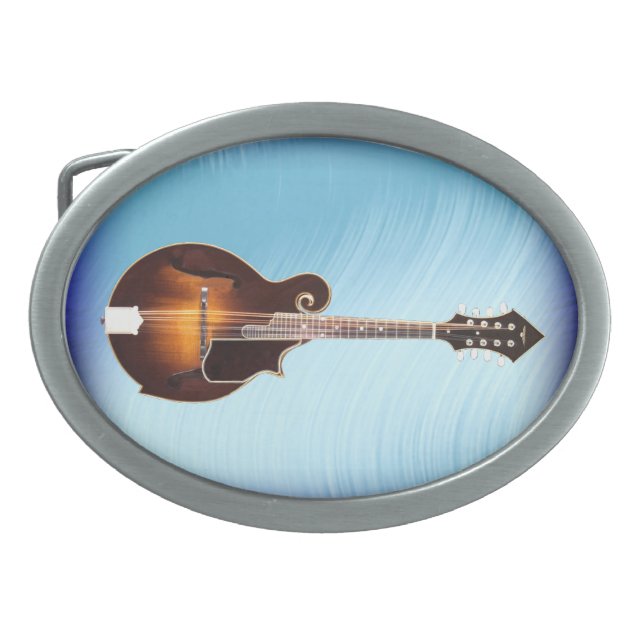 MANDOLIN-BELT BUCKLE OVAL BELT BUCKLE (Front)